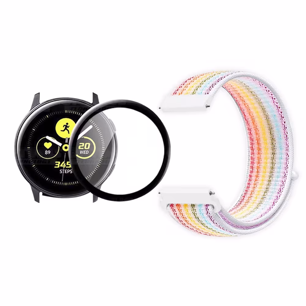 KIT Correa tipo velcro y Vidrio templado cerámico para Reloj Smartwatch Samsung Galaxy Active 40mm OPTIMUS TECHNOLOGY™ - 49