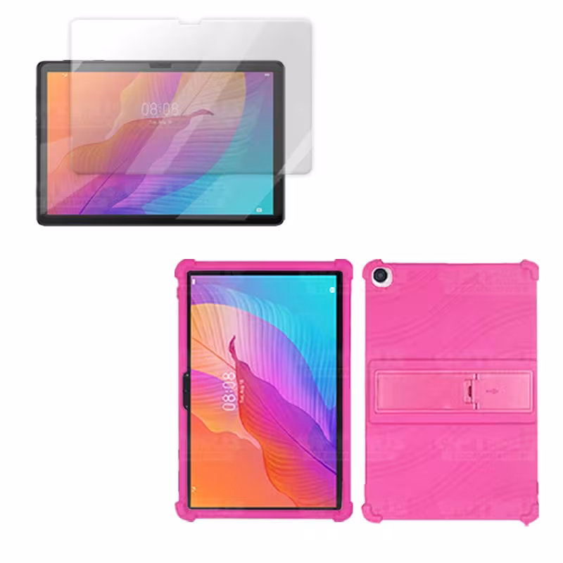 Kit Vidrio templado y Estuche Protector de goma antigolpes con soporte Tablet Huawei matepad T10S OPTIMUS TECHNOLOGY™ - 13