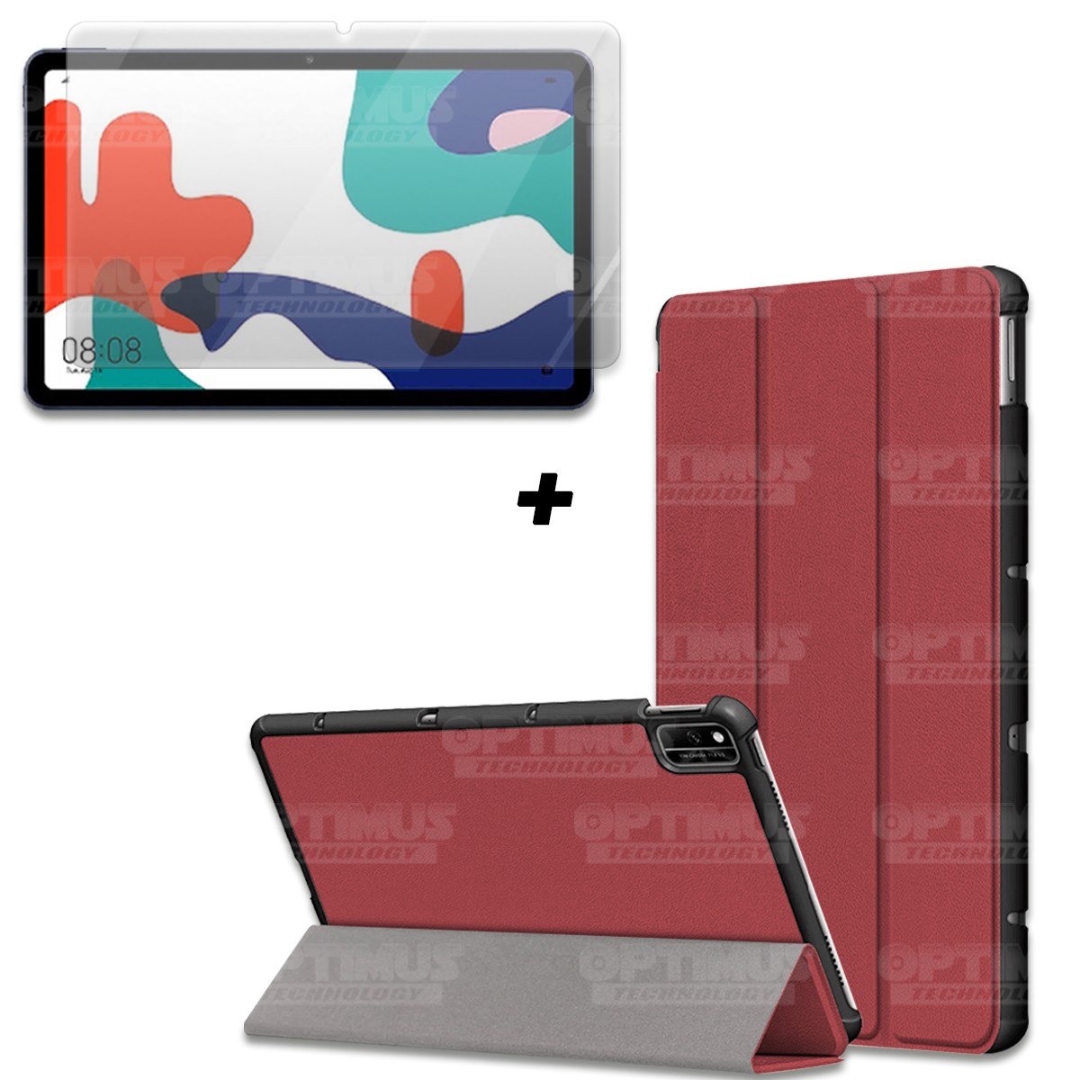 Kit Vidrio Cristal Templado Y Estuche Case Protector para Tablet Huawei matepad 10.4 OPTIMUS TECHNOLOGY™ - 7