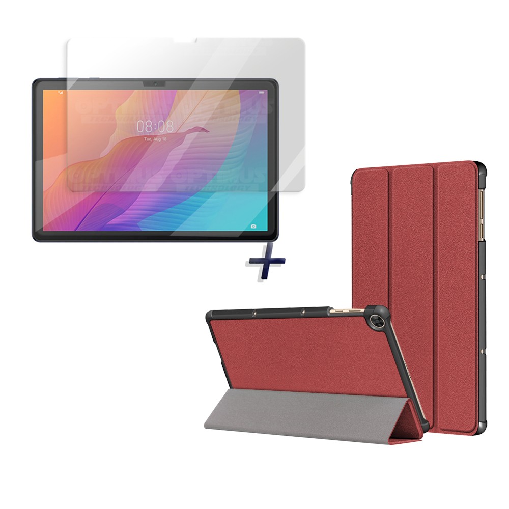 Kit Vidrio Cristal Templado Y Estuche Case Protector para Tablet Huawei matepad T10S OPTIMUS TECHNOLOGY™ - 10