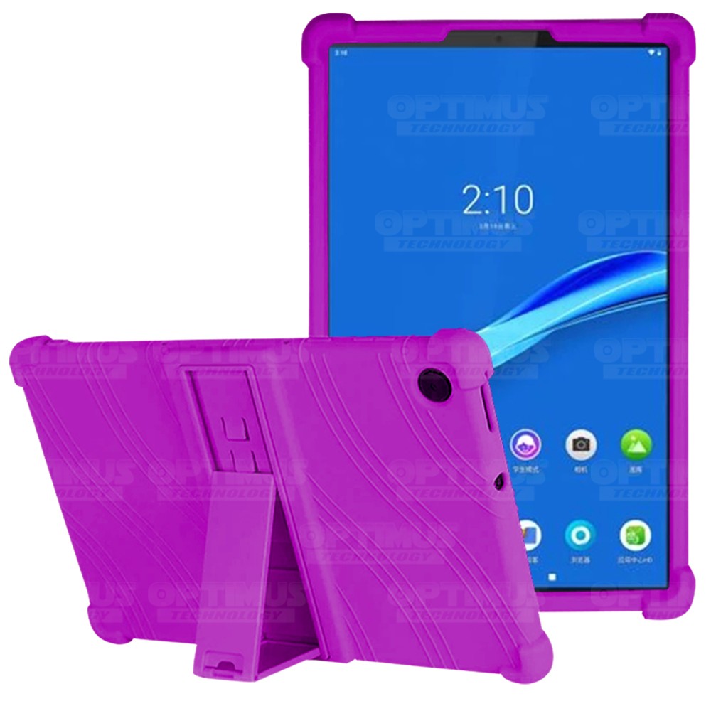 Estuche Case protector de goma Tablet Lenovo m10 plus tb-x606f Anti golpes con soporte OPTIMUS TECHNOLOGY™ - 17