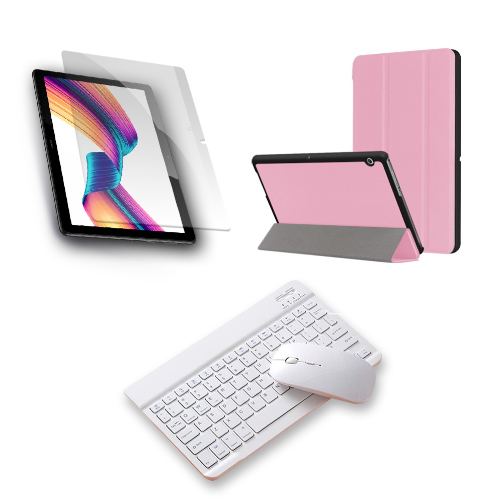 Kit Vidrio templado + Case Forro Protector + Teclado y Mouse Ratón Bluetooth para Tablet Huawei T3-10 OPTIMUS TECHNOLOGY™ - 6