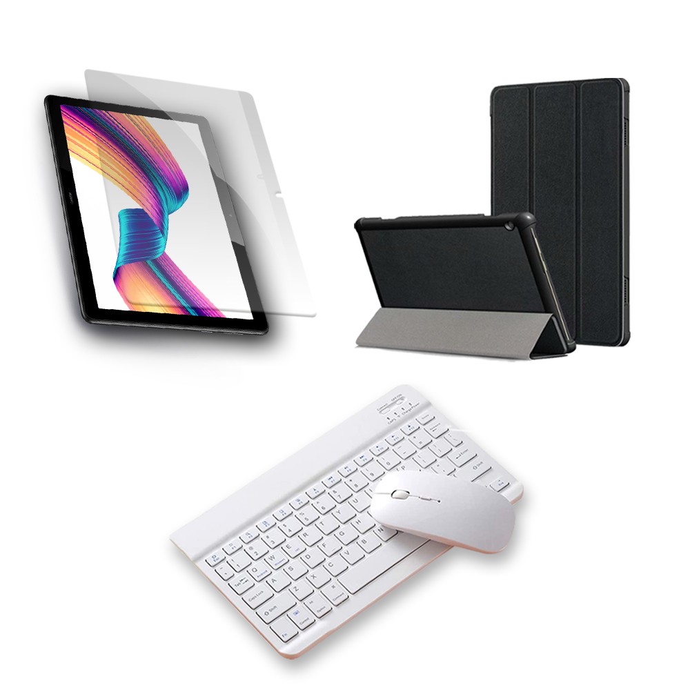 Kit Vidrio templado + Case Forro Protector + Teclado y Mouse Ratón Bluetooth para Tablet Huawei T3-10 OPTIMUS TECHNOLOGY™ - 27