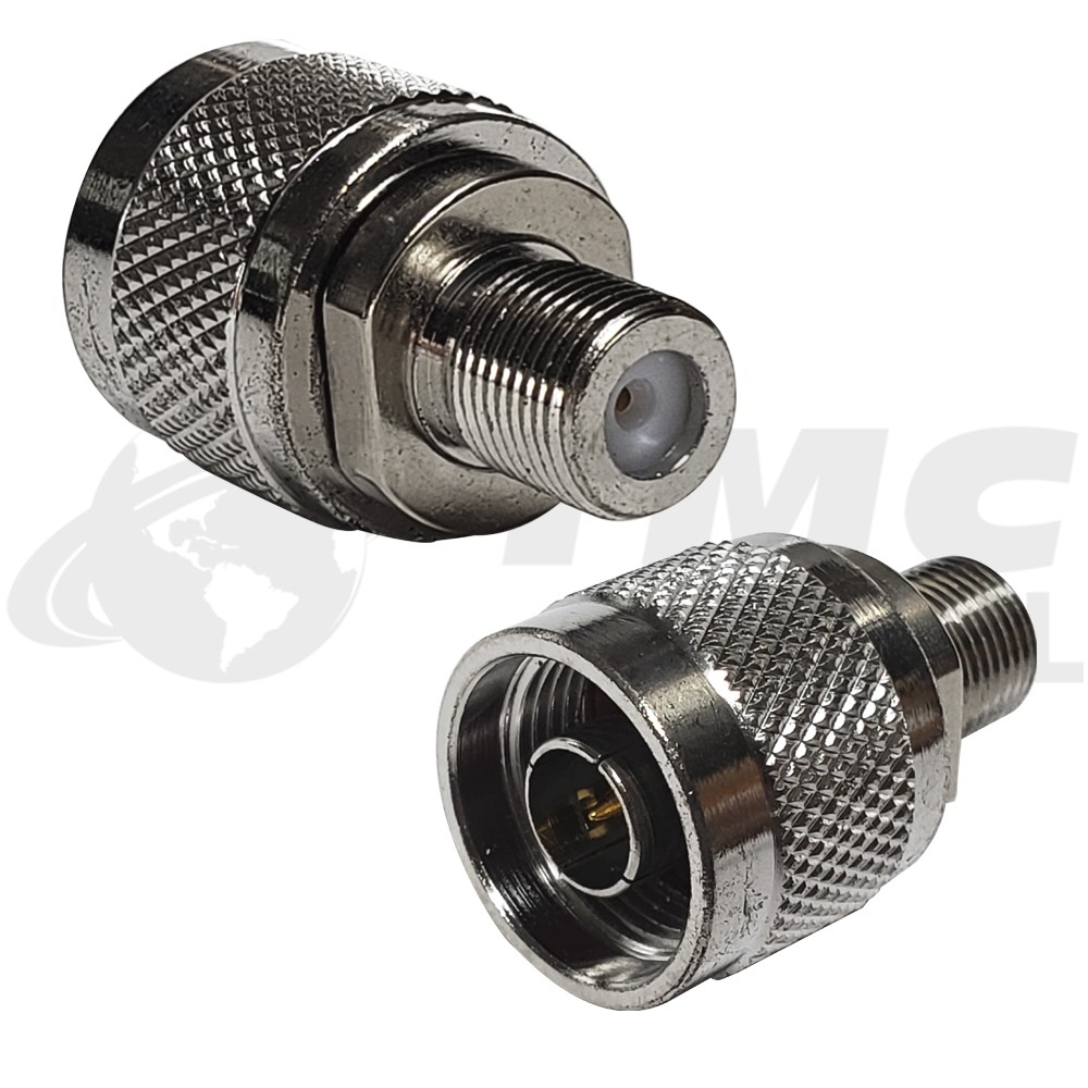 Conector Convertidor N Macho a F Hembra (N Male a F Female) para Amplificador de señal / Ubiquiti / MIMOSA TMC MOVIL - 1