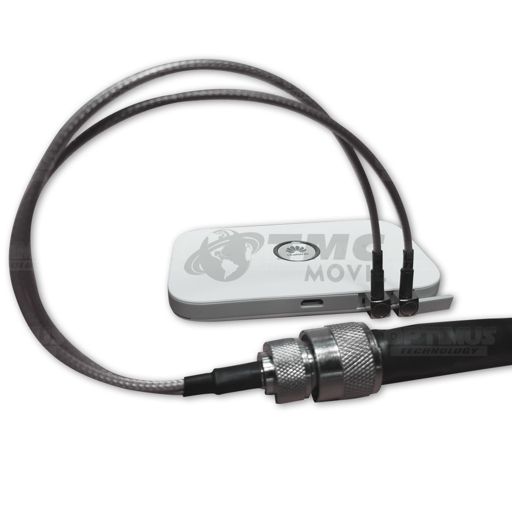 Conector Pigtail MIMO x2 TS9 para modem Internet Mifi 4G LTE (Huawei E5573s-508 - e5377) / Equipos de Telemetria TMC MOVIL - 1