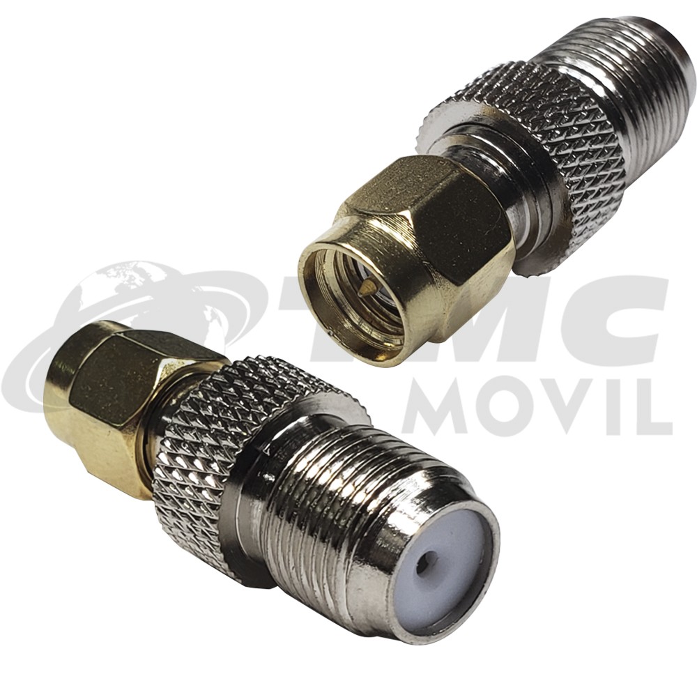 Conector Convertidor F Hembra A Sma Macho Para Amplificador de señal celular / Modem de Internet | TMC MOVIL | CNT-F-HTOSMA |