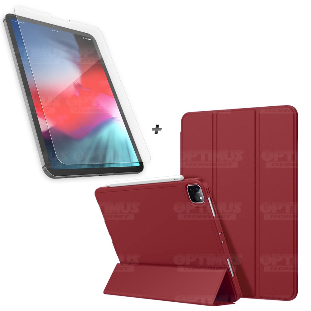 Kit Vidrio Templado Matte Glass Y Estuche Case Protector con portalápiz Tablet iPad Pro 12.9 2019 OPTIMUS TECHNOLOGY™ - 13
