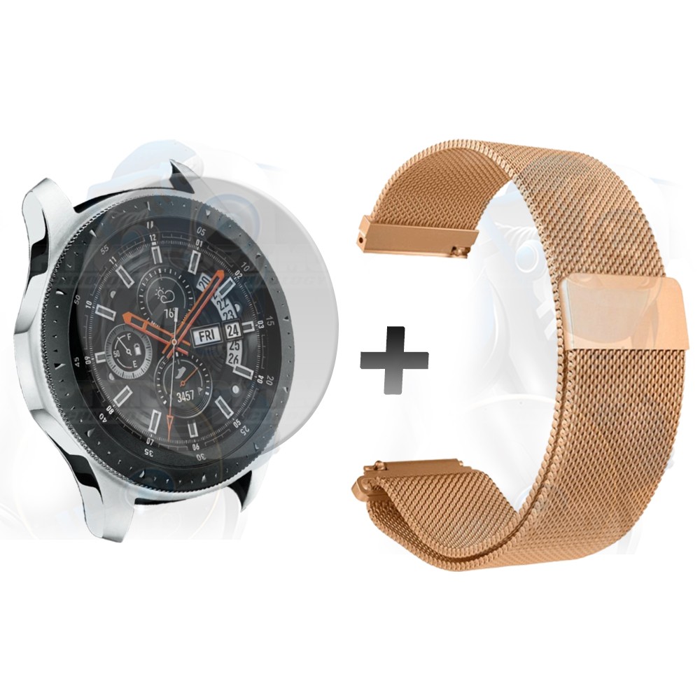Kit Manilla Pulso Correa Magnética de color Y Vidrio Templado Samsung Galaxy Watch 46mm OPTIMUS TECHNOLOGY™ - 5