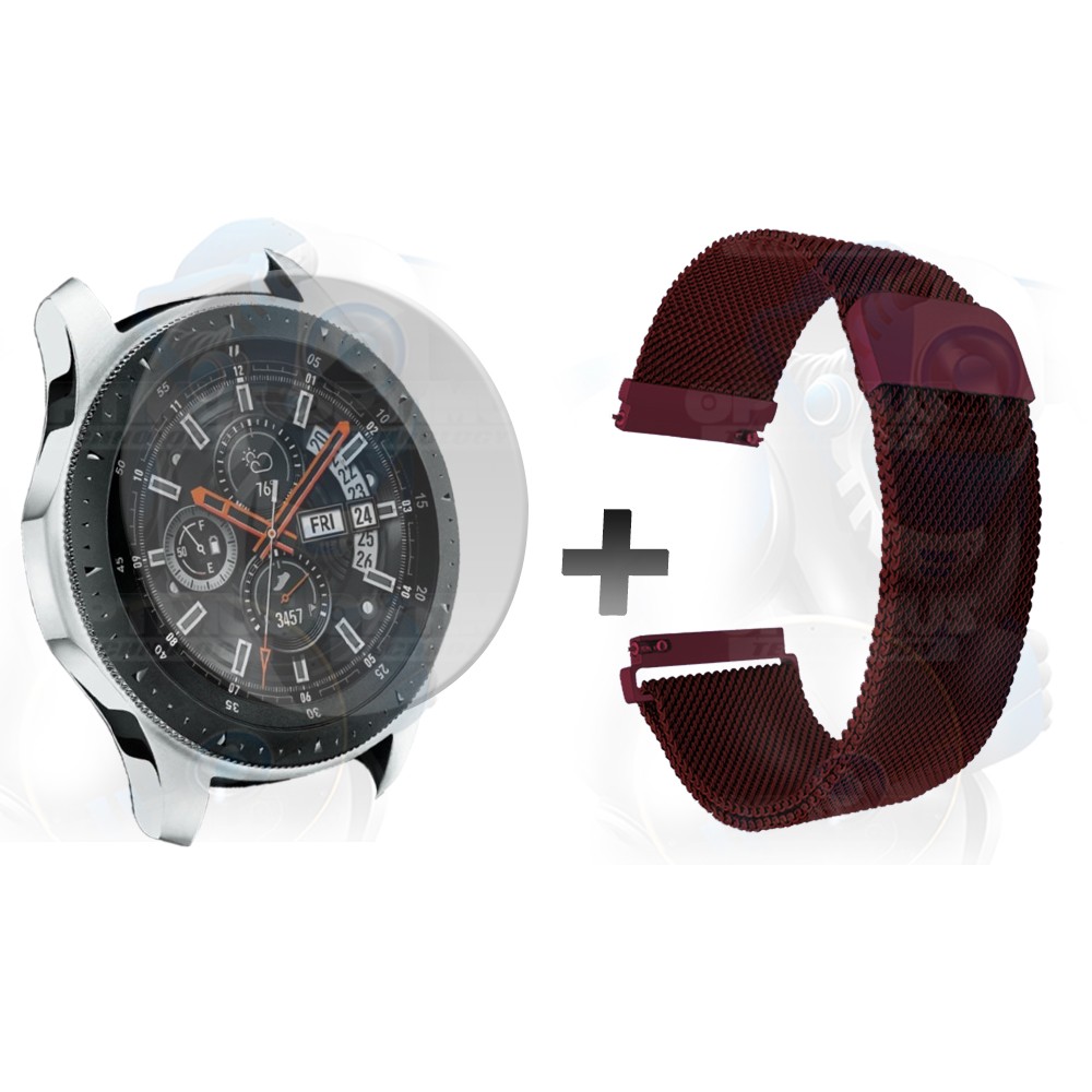 Kit Manilla Pulso Correa Magnética de color Y Vidrio Templado Samsung Galaxy Watch 46mm OPTIMUS TECHNOLOGY™ - 21