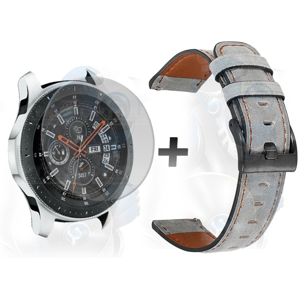 Manilla Correa De Cuero Y Vidrio Smartwatch Samsung Galaxy Watch 46mm | OPTIMUS TECHNOLOGY™ | CRR-CR-VTP-GX-WCH-46 |