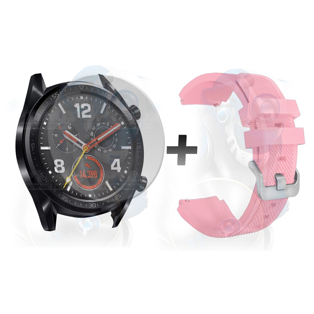 Kit Correa Pulso Manilla de Goma Y Vidrio Templado Huawei Gt 46mm | OPTIMUS TECHNOLOGY™ | CRRY-VTP-HW-GT-46 |