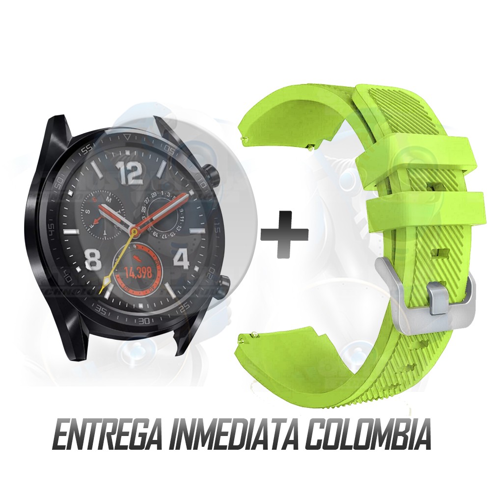 Kit Correa Pulso Manilla de Goma Y Vidrio Templado Huawei Gt 46mm | OPTIMUS TECHNOLOGY™ | CRRY-VTP-HW-GT-46 |