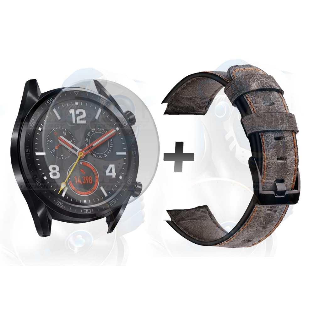 Manilla Correa De Cuero Y Vidrio Smartwatch Huawei Gt 46mm | OPTIMUS TECHNOLOGY™ | CRR-CR-VTP-HW-GT-46 |