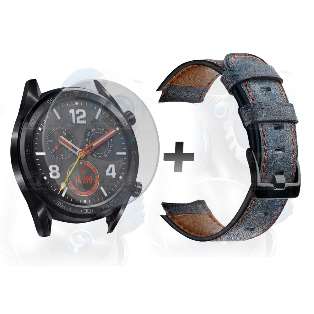 Manilla Correa De Cuero Y Vidrio Smartwatch Huawei Gt 46mm | OPTIMUS TECHNOLOGY™ | CRR-CR-VTP-HW-GT-46 |