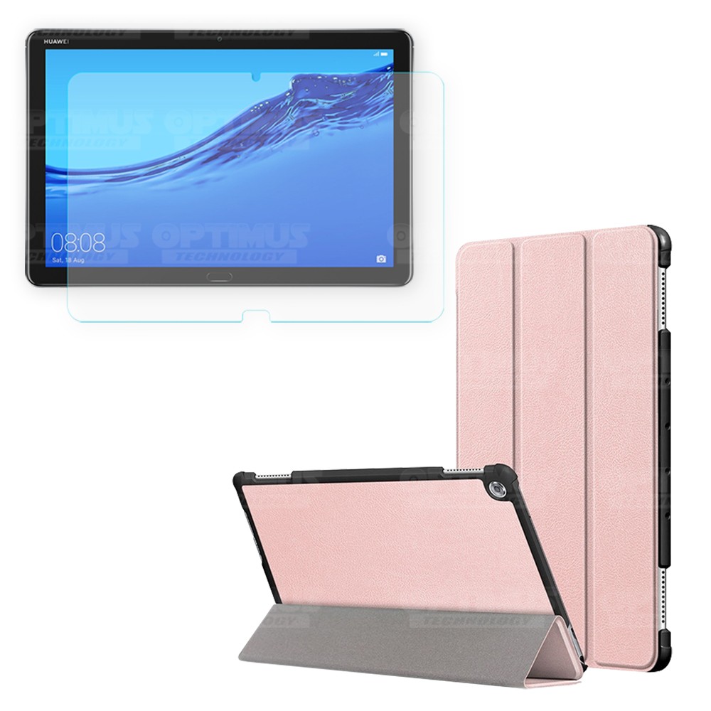 Kit Vidrio Cristal Templado Y Estuche Case Protector para Tablet Huawei Mediapad M5 Lite 10.1 OPTIMUS TECHNOLOGY™ - 13