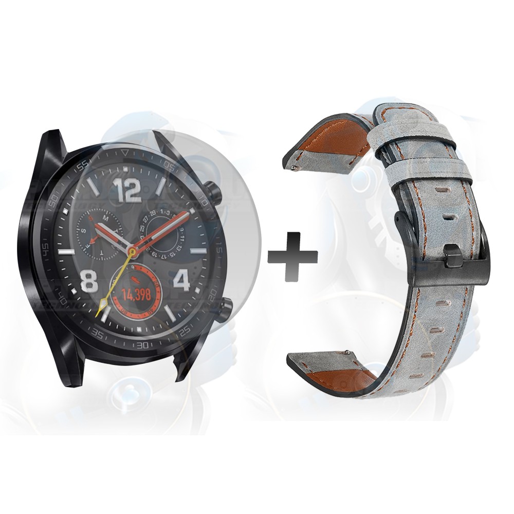 Manilla Correa De Cuero Y Vidrio Smartwatch Huawei Gt 46mm | OPTIMUS TECHNOLOGY™ | CRR-CR-VTP-HW-GT-46 |