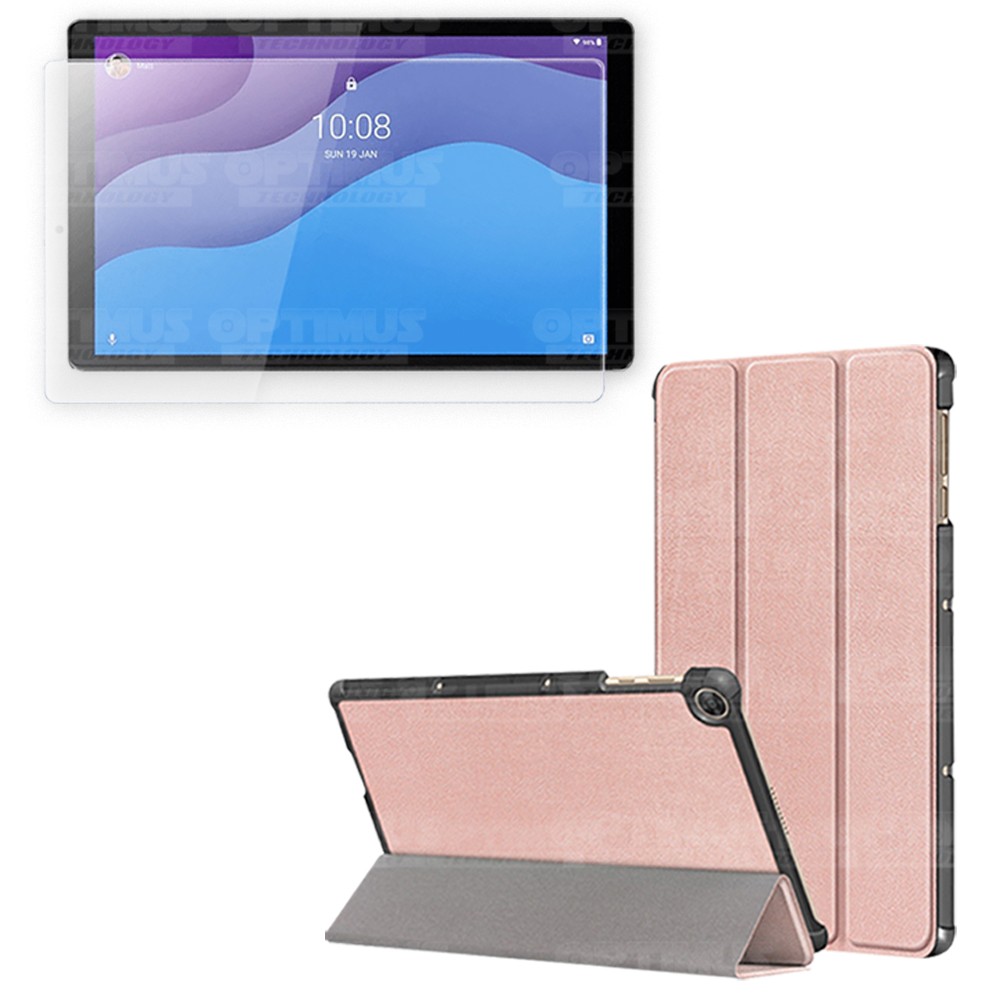 Kit Vidrio Cristal Templado Y Estuche Case Protector para Tablet Lenovo M10 HD TB-X306 OPTIMUS TECHNOLOGY™ - 13