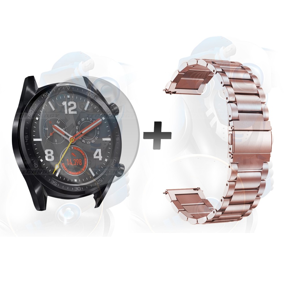 Vidrio Templado Y Correa De Metal Smartwatch Reloj Inteligente Huawei GT 46mm | OPTIMUS TECHNOLOGY™ | CRR-MT-VTP-HW-GT-46 |