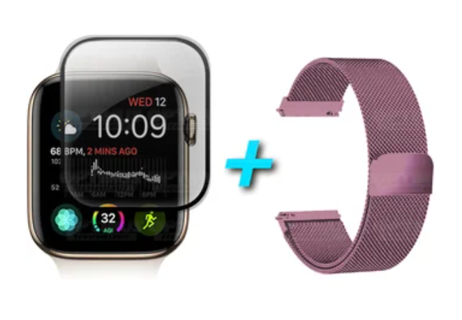 Kit Manilla Pulso Correa Magnética de color Y Vidrio Templado reloj Smartwatch Apple Iwatch serie 1, 2, 3 (42mm) OPTIMUS TECHNOL