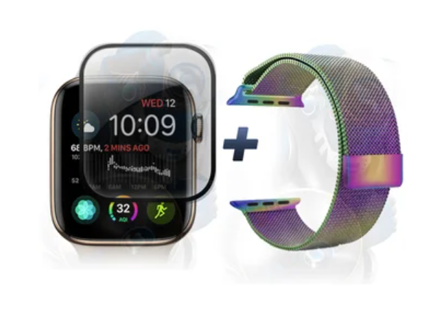 Kit Manilla Pulso Correa Magnética de color Y Vidrio Templado reloj Smartwatch Apple Iwatch serie 1, 2, 3 (42mm) OPTIMUS TECHNOL