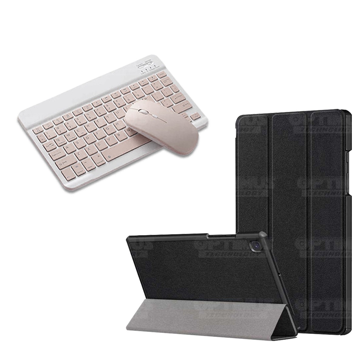 Kit Case Forro Protector + Teclado y Mouse Ratón Bluetooth para Tablet Samsung Galaxy Tab A8.0 2019 SM-T295 OPTIMUS TECHNOLOGY™