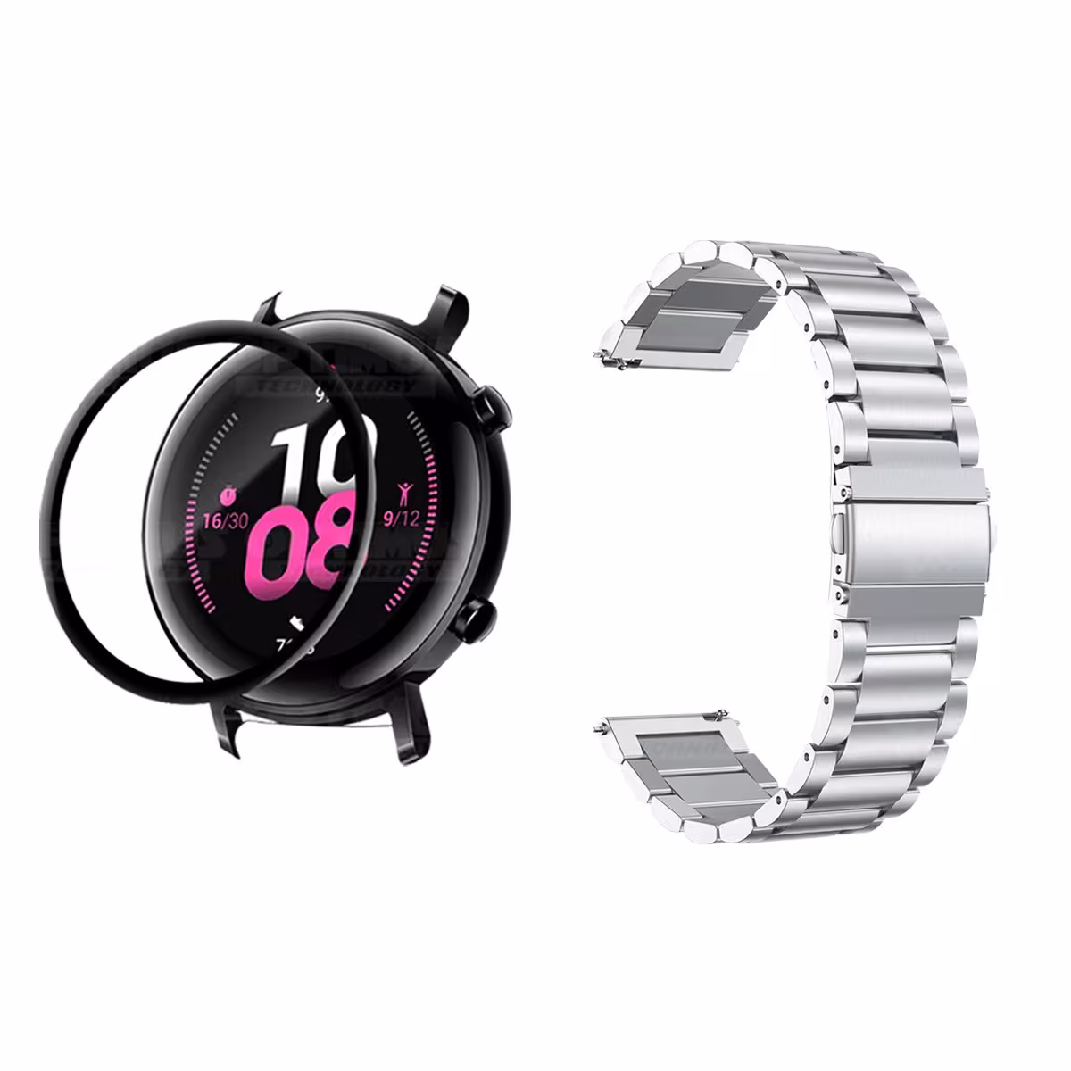 Vidrio templado cerámico Y Correa De Metal Acero Inoxidable Smartwatch Reloj Inteligente Huawei GT2 42mm OPTIMUS TECHNOLOGY™ - 9