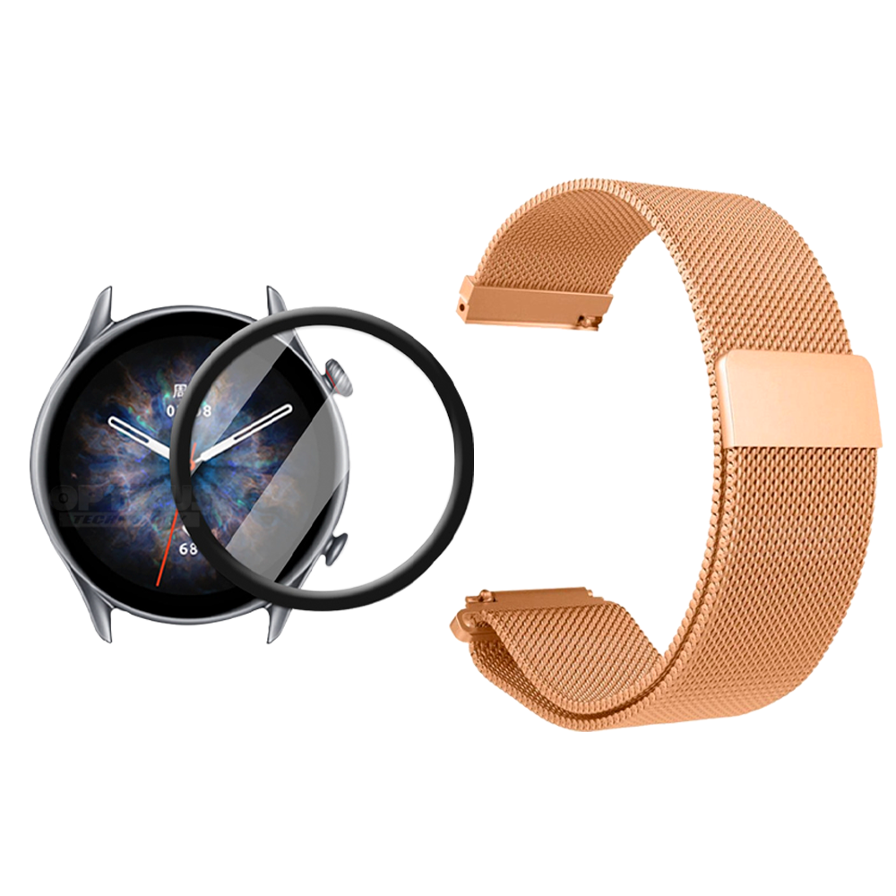 Vidrio Templado Cerámico Y Correa Magnética de Acero Inoxidable 22mm Smartwatch Reloj Inteligente Para XIAOMI GTR 3 PRO