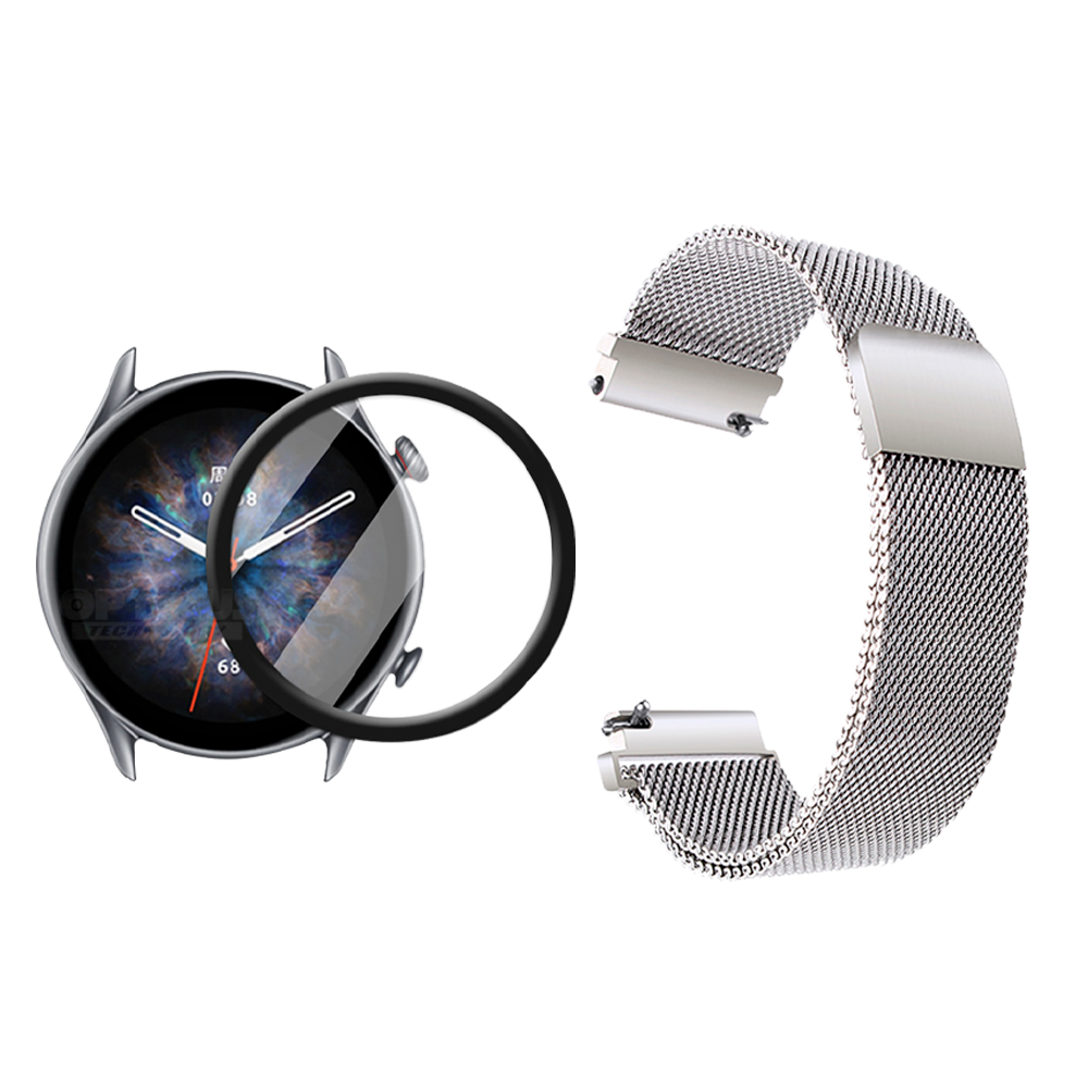 Vidrio Templado Cerámico Y Correa Magnética de Acero Inoxidable 22mm Smartwatch Reloj Inteligente Para XIAOMI GTR 3 PRO