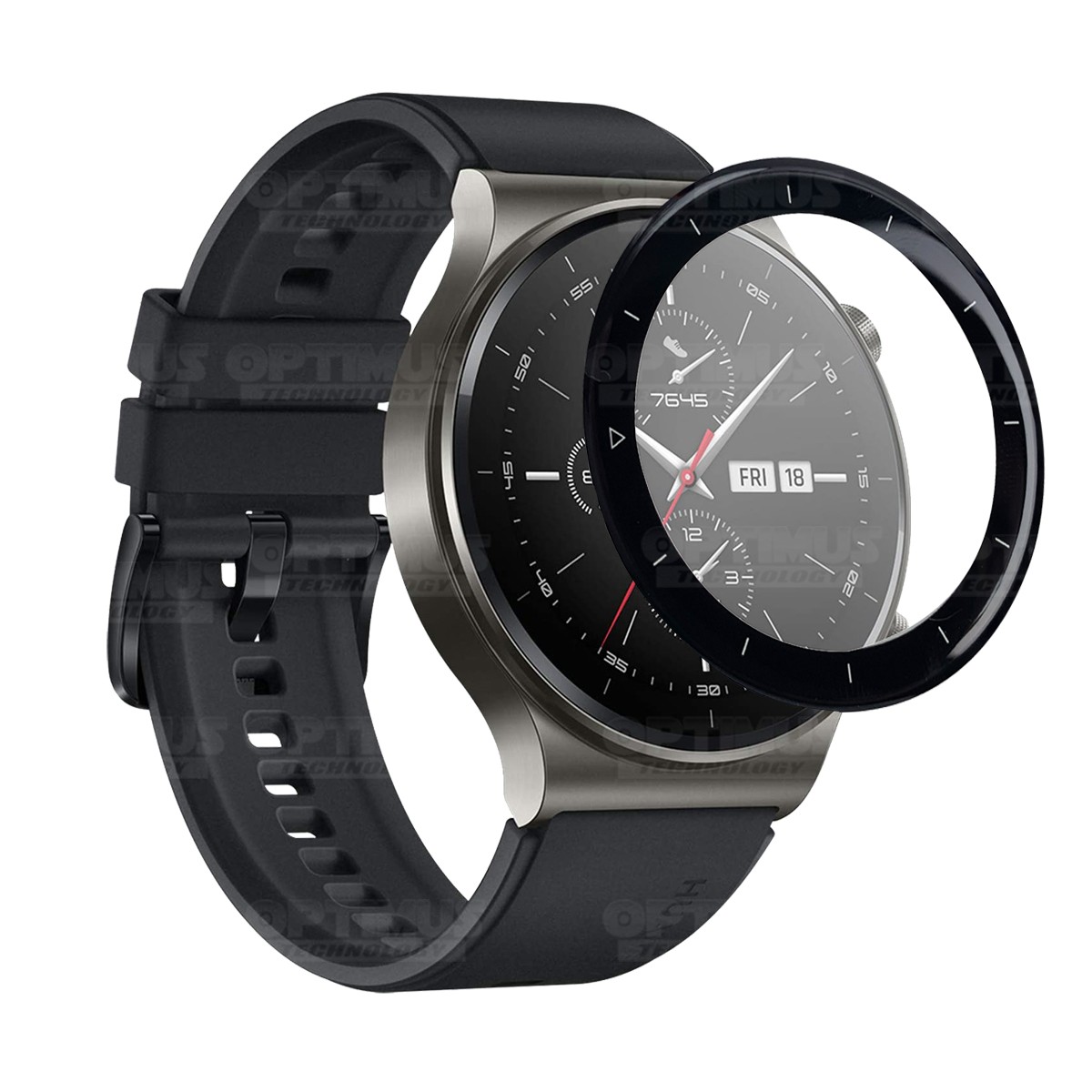 Vidrio Templado Cerámico Nanoglass Para Reloj Smartwatch Huawei GT2 PRO | OPTIMUS TECHNOLOGY™ | VTP-CR-HW-GT2-PRO |