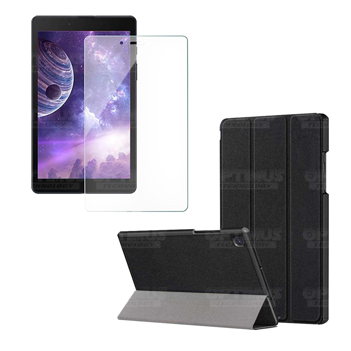 Kit Vidrio Cristal Templado Y Estuche Case Protector para Tablet Samsung Galaxy Tab A8.0 2019 SM-T295 OPTIMUS TECHNOLOGY™ - 1