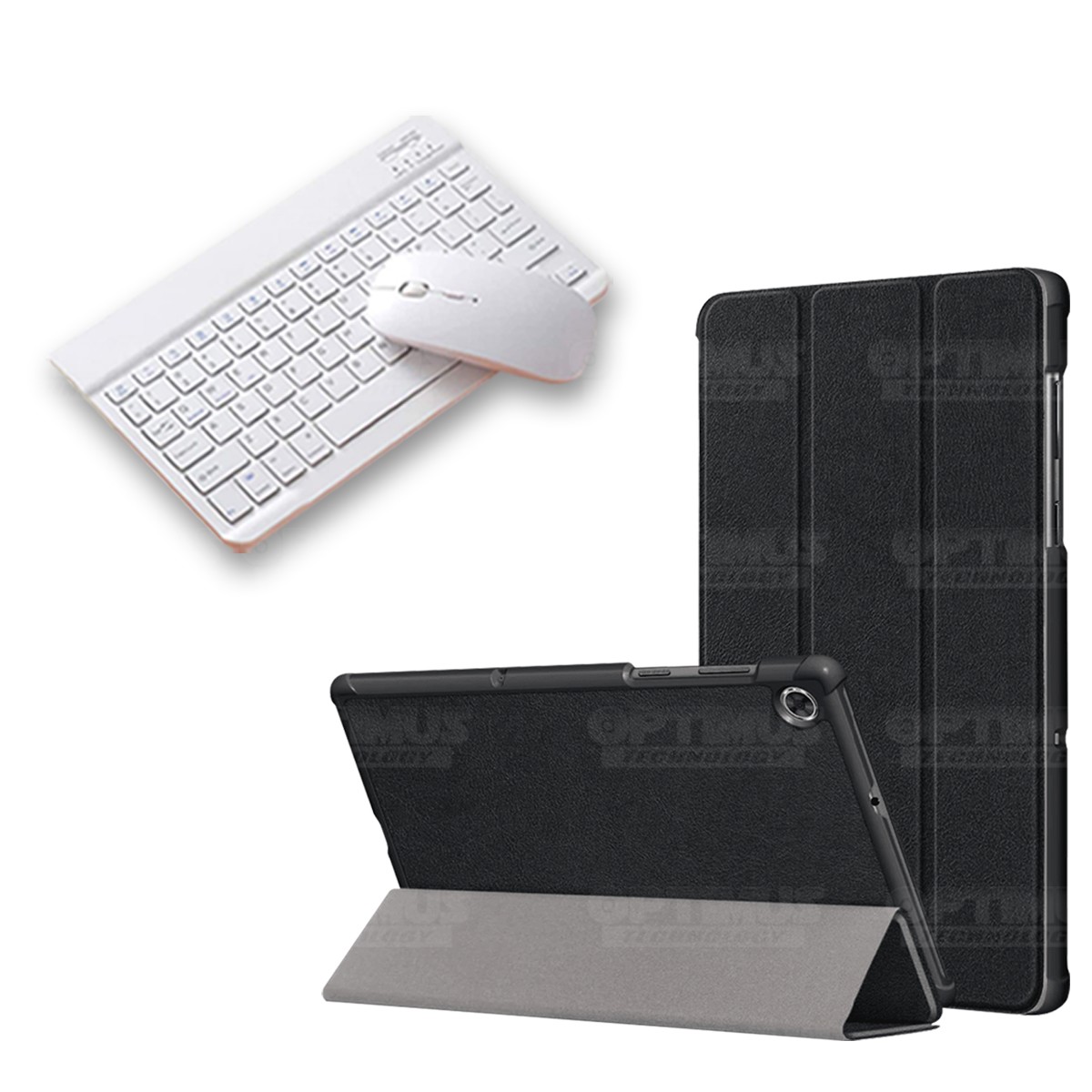 Kit Case Forro Protector + Teclado y Mouse Ratón Bluetooth para Tablet Lenovo M10 Plus Tb-x606f OPTIMUS TECHNOLOGY™ - 5