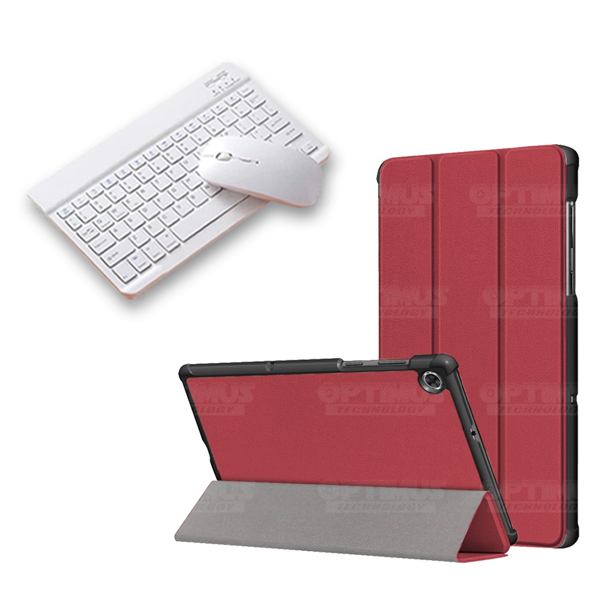 Kit Case Forro Protector + Teclado y Mouse Ratón Bluetooth para Tablet Lenovo M10 Plus Tb-x606f OPTIMUS TECHNOLOGY™ - 9