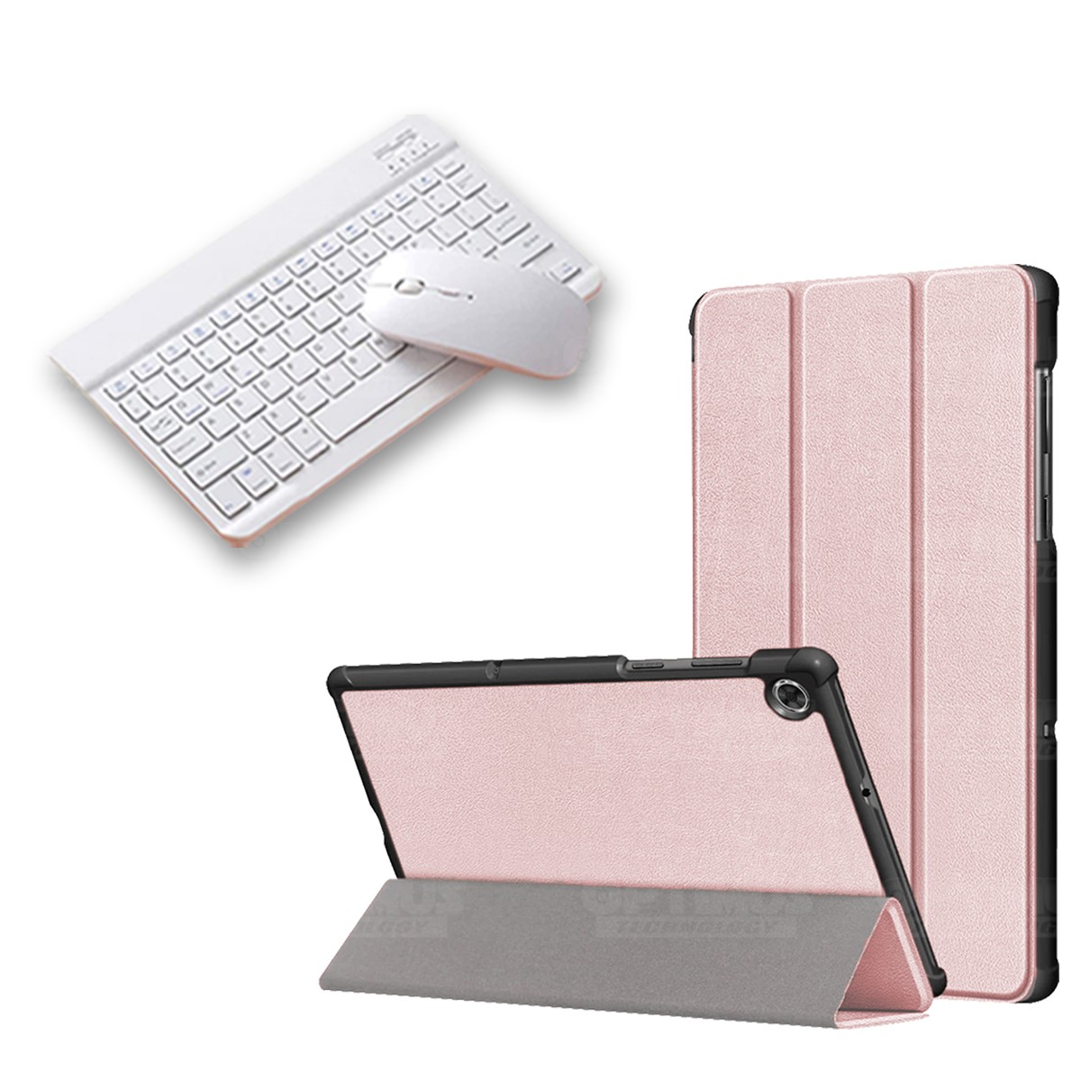 Kit Case Forro Protector + Teclado y Mouse Ratón Bluetooth para Tablet Lenovo M10 Plus Tb-x606f OPTIMUS TECHNOLOGY™ - 17