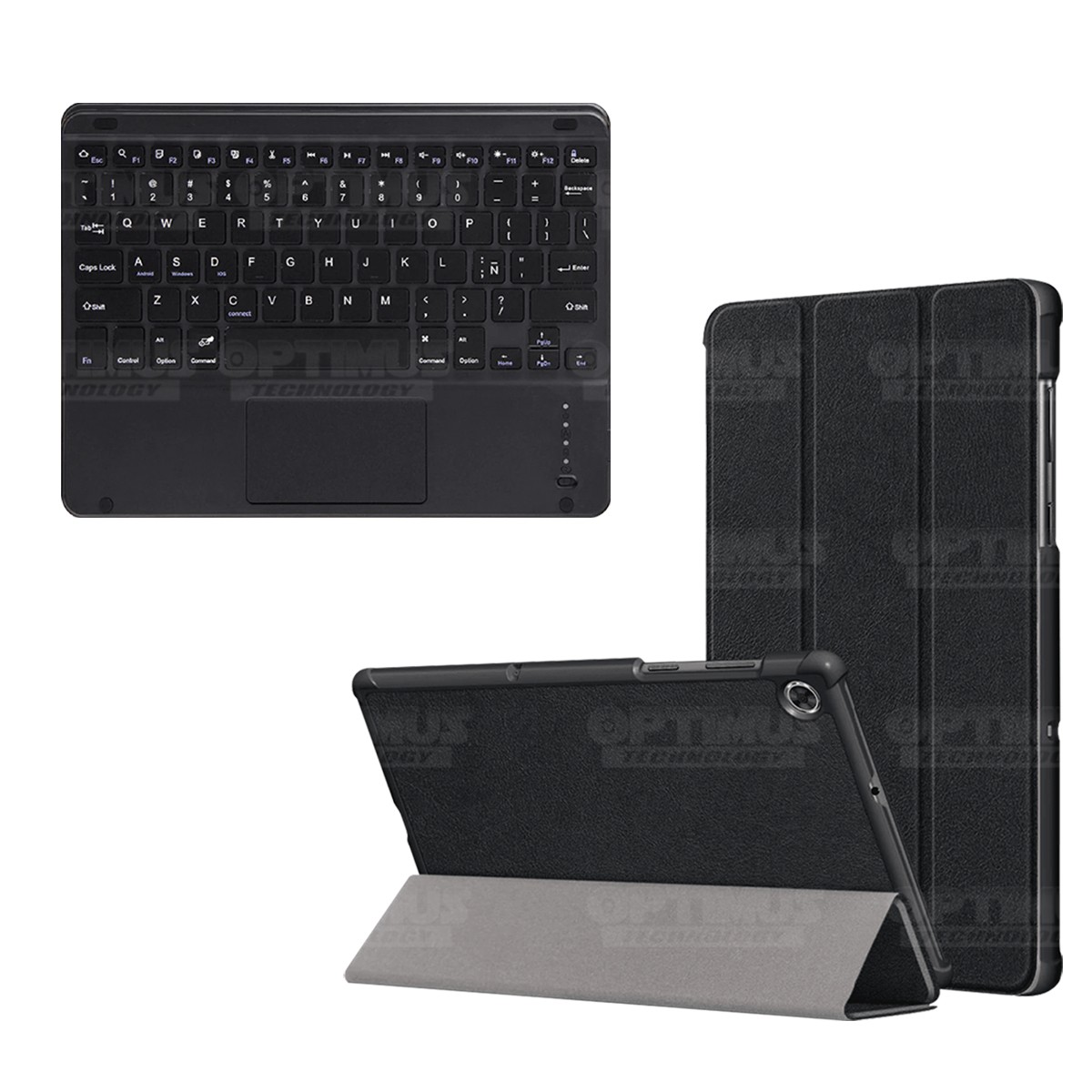 Kit Case Folio Protector + Teclado Mouse Touchpad Bluetooth para Tablet Lenovo M10 Plus Tb-x606f OPTIMUS TECHNOLOGY™ - 2