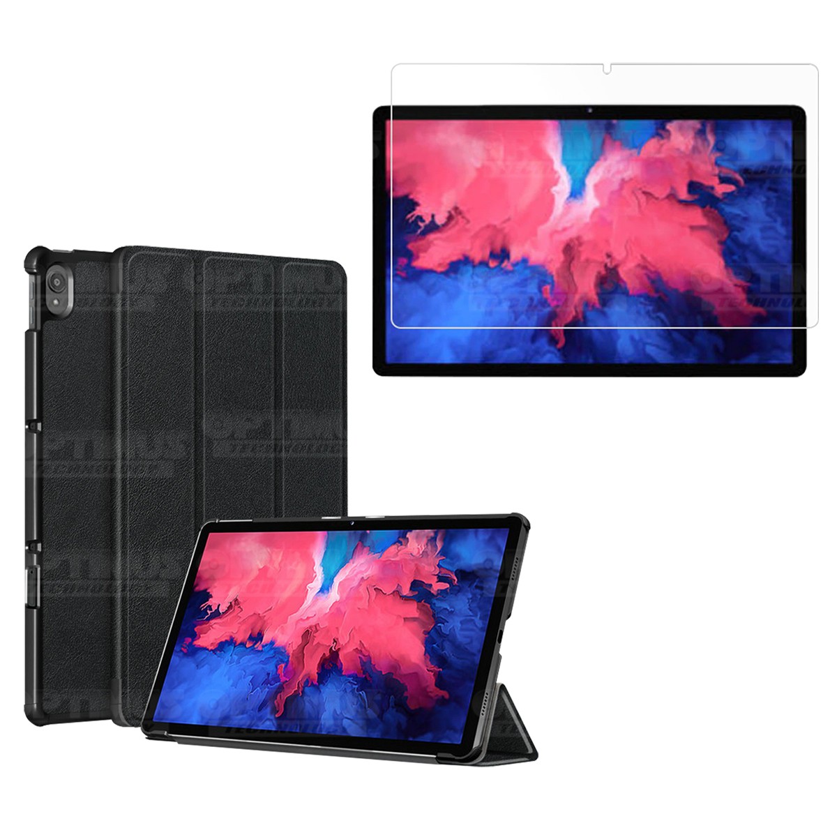 Kit Vidrio Cristal Templado Y Estuche Case Protector para Tablet Lenovo P11 2020 Tb-J606F OPTIMUS TECHNOLOGY™ - 1