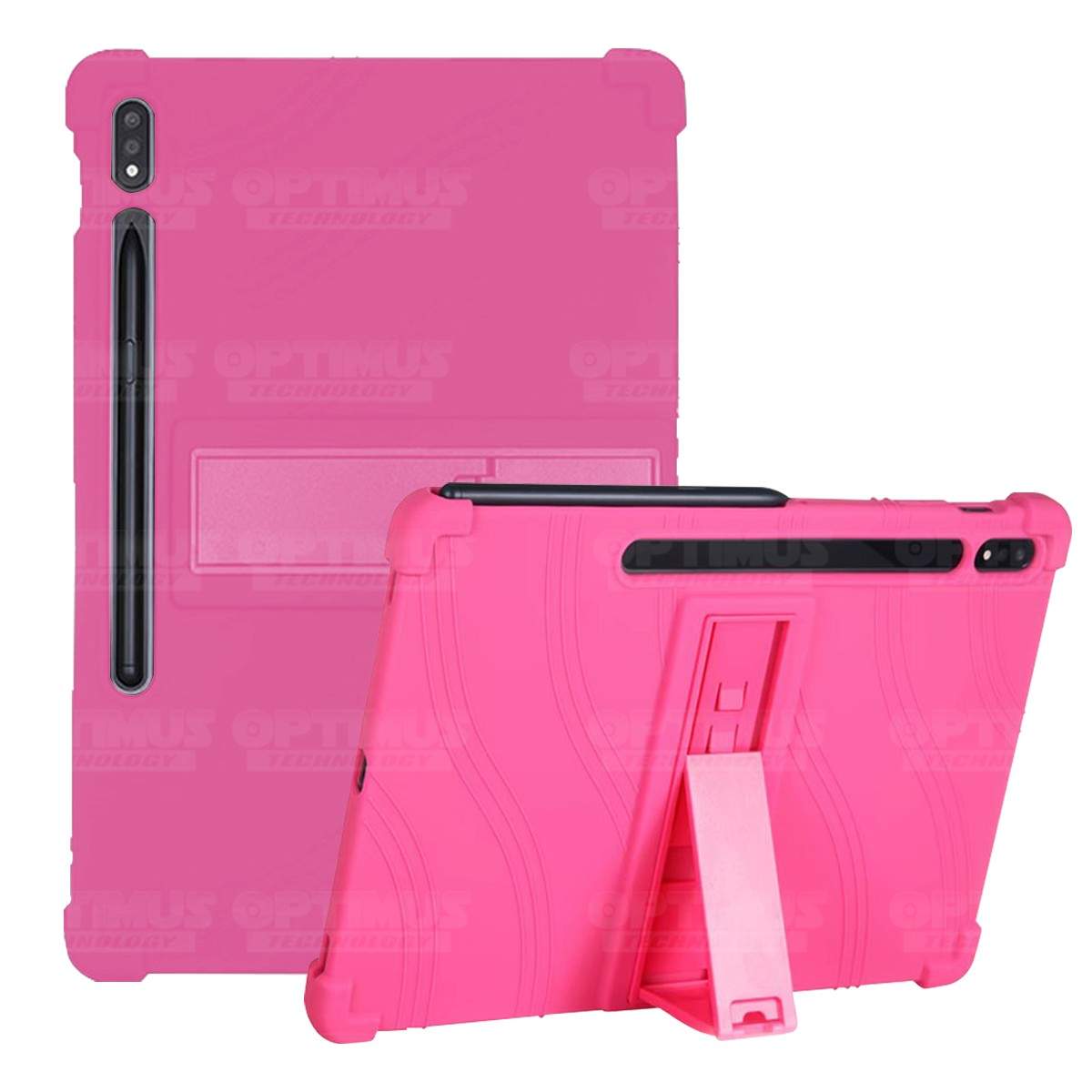 Estuche Case protector de goma Tablet Samsung Galaxy Tab S7 Plus SM-T970NZWLCOO 12.4 Pulgadas Anti golpes con soporte OPTIMUS TE