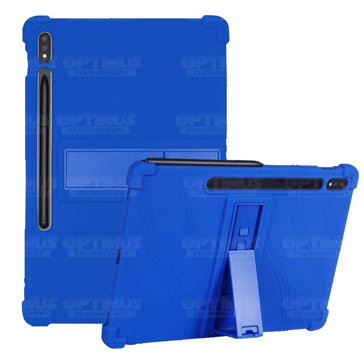 Estuche Case protector de goma Tablet Samsung Galaxy Tab S7 Wifi SM-T870NZK 11 Pulgadas Anti golpes con soporte OPTIMUS TECHNOLO