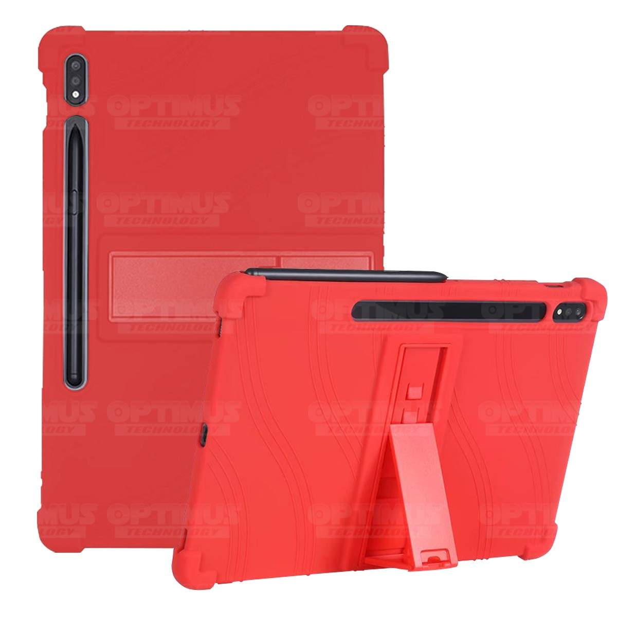 Estuche Case protector de goma Tablet Samsung Galaxy Tab S7 Wifi SM-T870NZK 11 Pulgadas Anti golpes con soporte OPTIMUS TECHNOLO