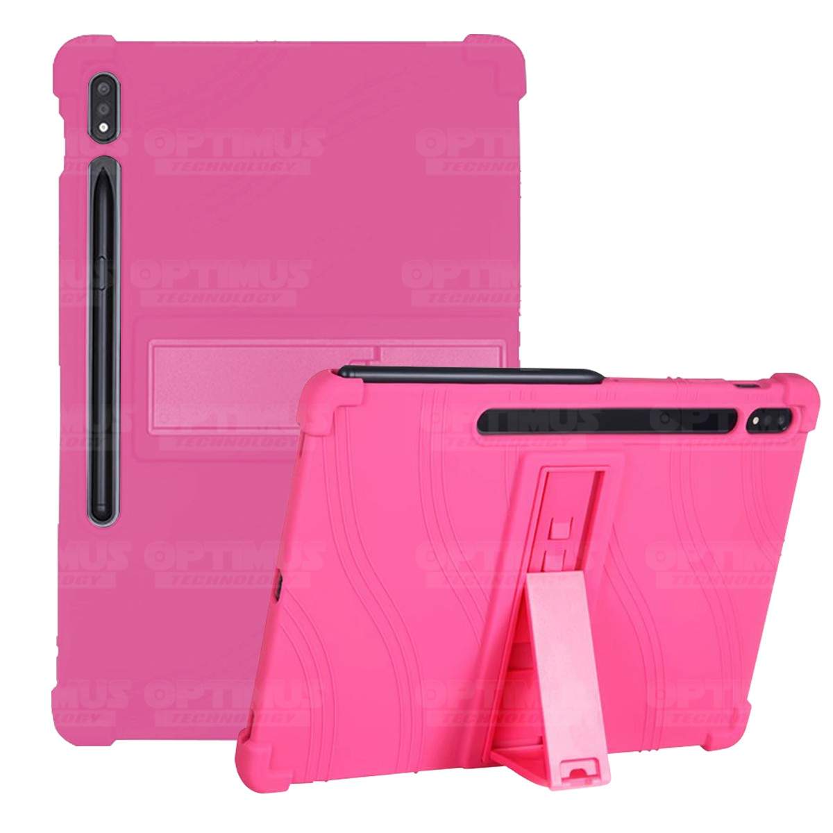 Estuche Case protector de goma Tablet Samsung Galaxy Tab S7 Wifi SM-T870NZK 11 Pulgadas Anti golpes con soporte OPTIMUS TECHNOLO