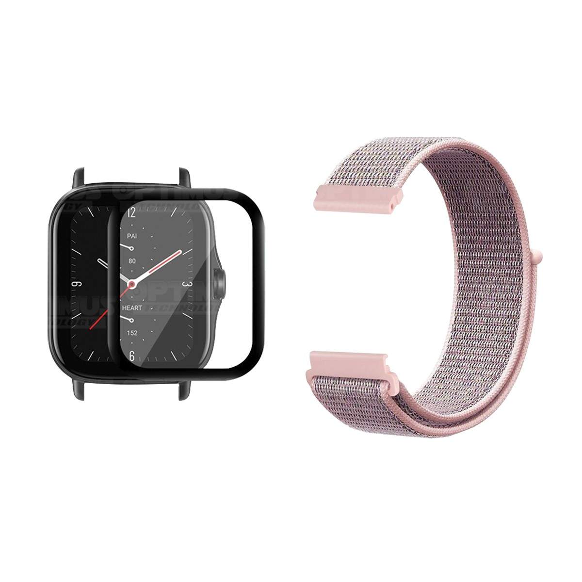 KIT Correa tipo velcro y Vidrio templado cerámico para Reloj Xiaomi Amazfit GTS 2E OPTIMUS TECHNOLOGY™ - 17