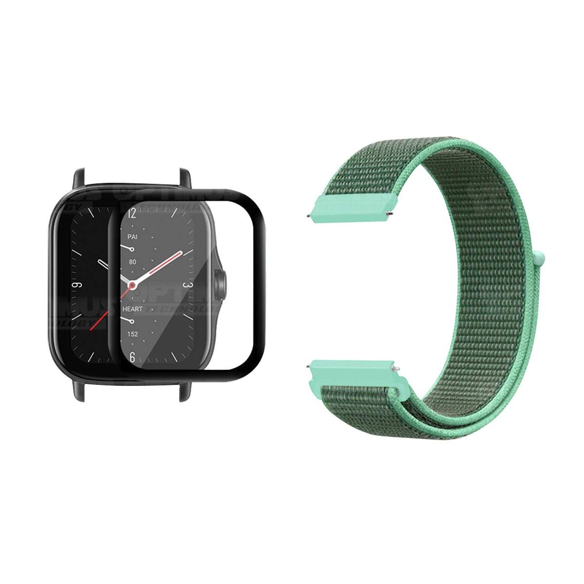 KIT Correa tipo velcro y Vidrio templado cerámico para Reloj Xiaomi Amazfit GTS 2E OPTIMUS TECHNOLOGY™ - 33