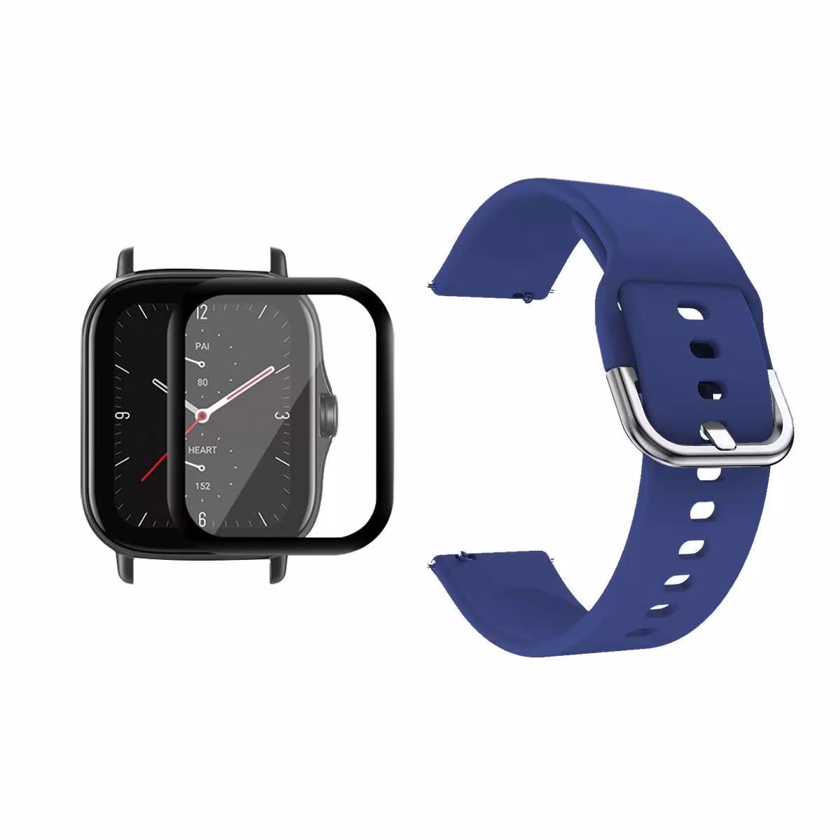 Kit Pulso Correa Y Vidrio Templado Nanoglass Protector Para Reloj Xiaomi Amazfit GTS 2E OPTIMUS TECHNOLOGY™ - 5