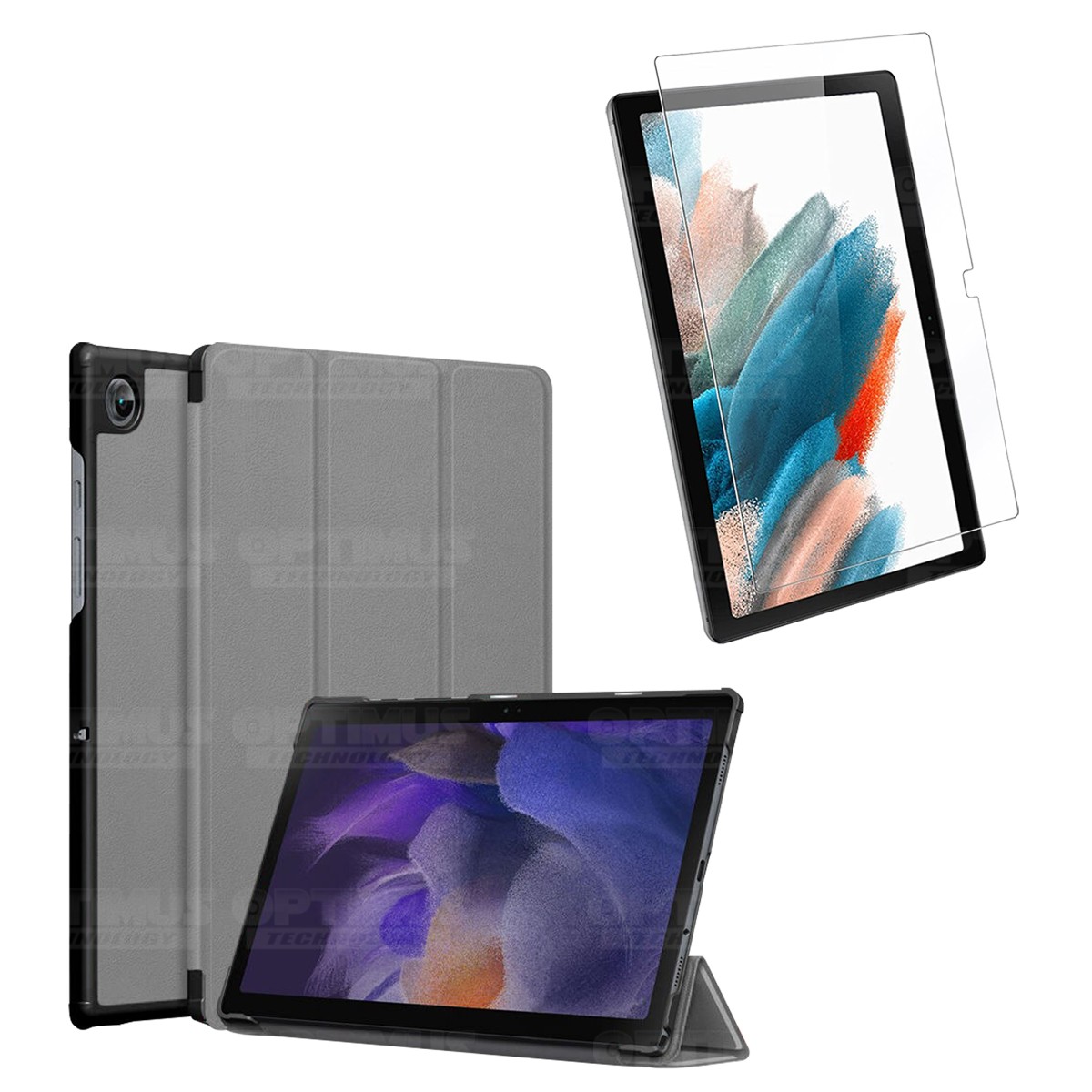 Kit Vidrio Cristal Templado Y Estuche Case Protector para Tablet Samsung Galaxy Tab A8 10.5 2021 SM-x200, SM-x205