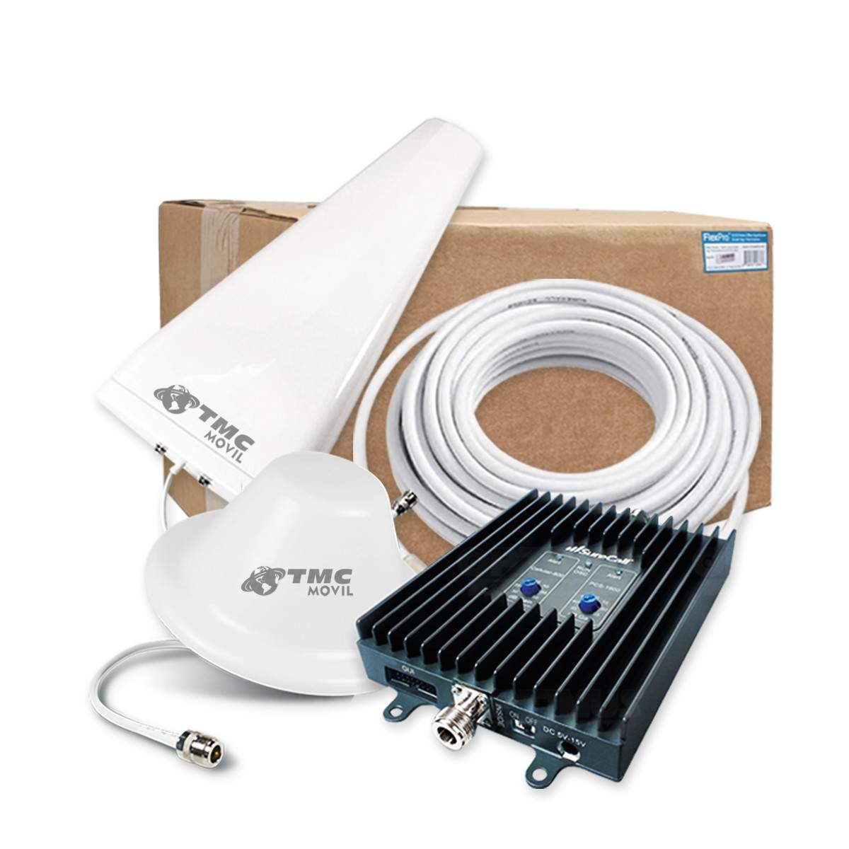 KIT Amplificador De Señal Celular TMC Flex Pro Repetidor Redes 4GLTE con antenas | TMC MOVIL | 669751 |