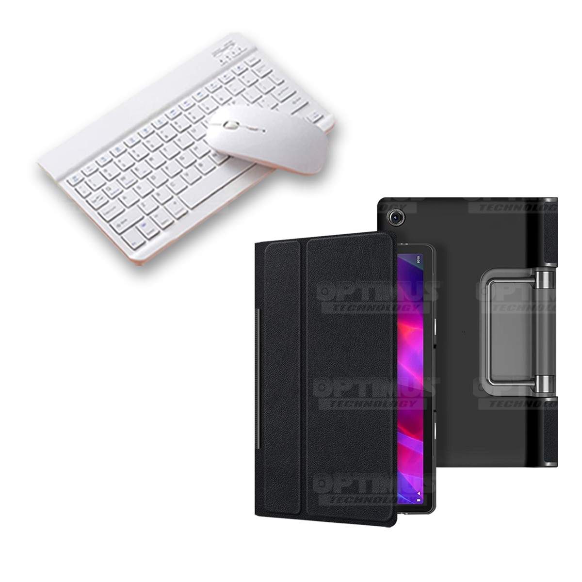 Kit Case Forro Protector + Teclado y Mouse Ratón Bluetooth para Tablet Lenovo Yoga Tab 11 2021 YT-J706F OPTIMUS TECHNOLOGY™ - 10