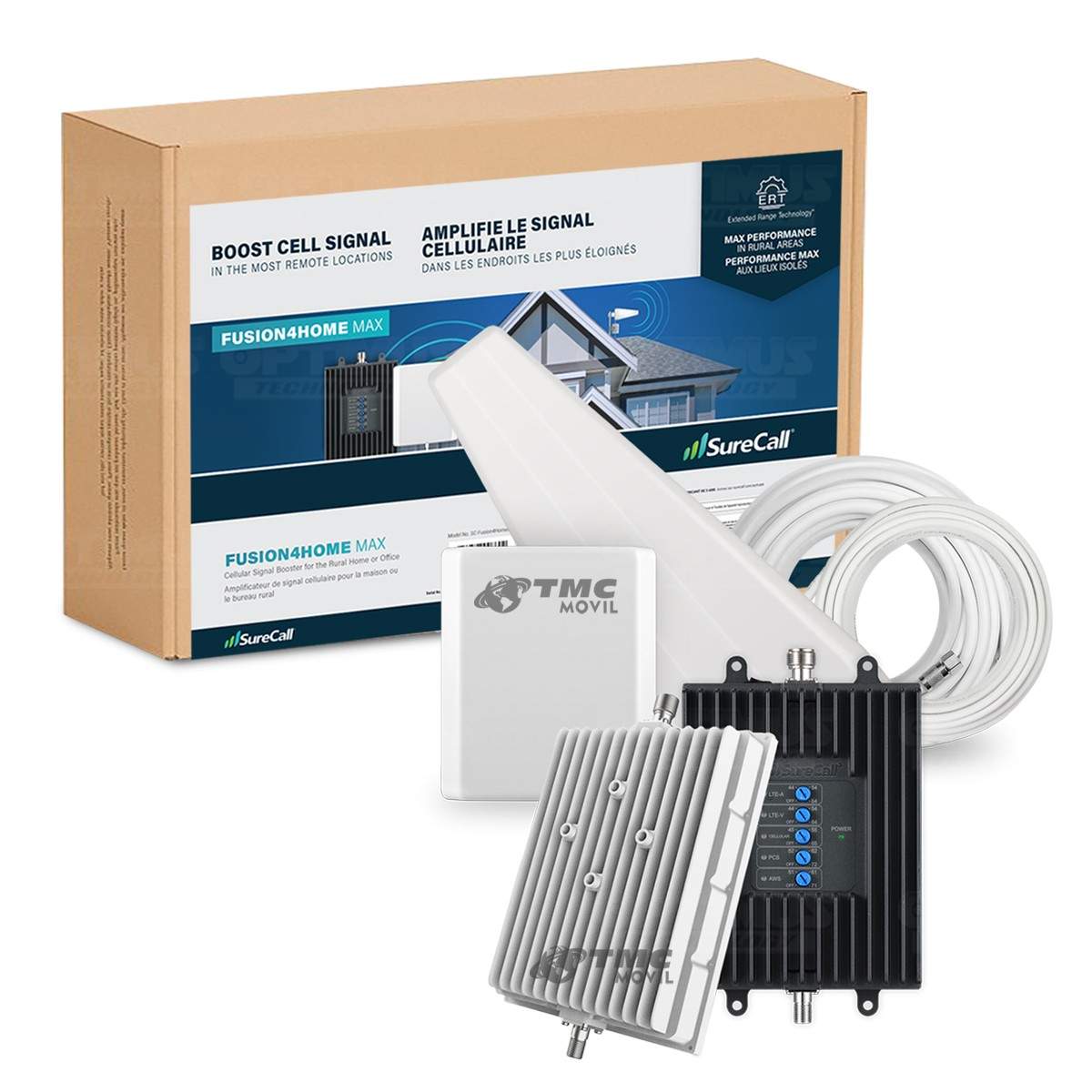 KIT Amplificador De Señal Celular Surecall Fusion 4 Home MAX Repetidor Redes 4GLTE 5G con antenas SURECALL COLOMBIA - 1