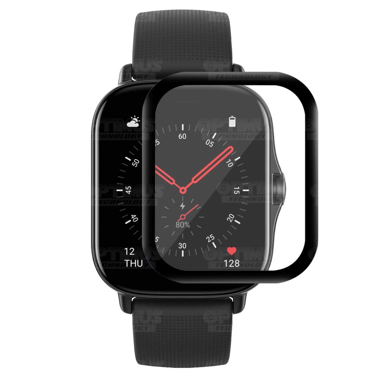 Vidrio Templado Cerámico Nanoglass Para Reloj Smartwatch Xiaomi Amazfit GTS 2 | OPTIMUS TECHNOLOGY™ | VTP-CR-XMI-GTS-2 |