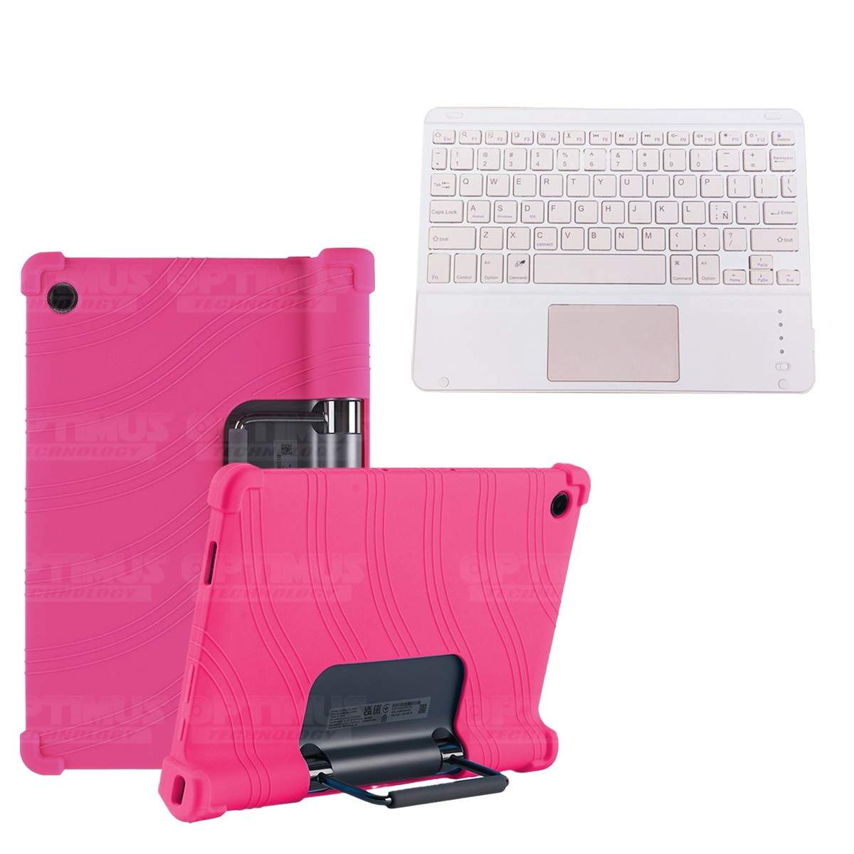 Kit Estuche Protector Antigolpes + Teclado Mouse Touchpad Bluetooth Lenovo Yoga Tab 11 2021 YT-J706F OPTIMUS TECHNOLOGY™ - 15