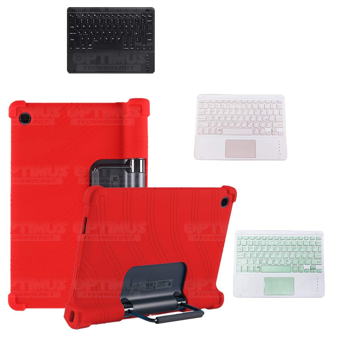 Kit Estuche Protector Antigolpes + Teclado Mouse Touchpad Bluetooth Lenovo Yoga Tab 11 2021 YT-J706F OPTIMUS TECHNOLOGY™ - 28