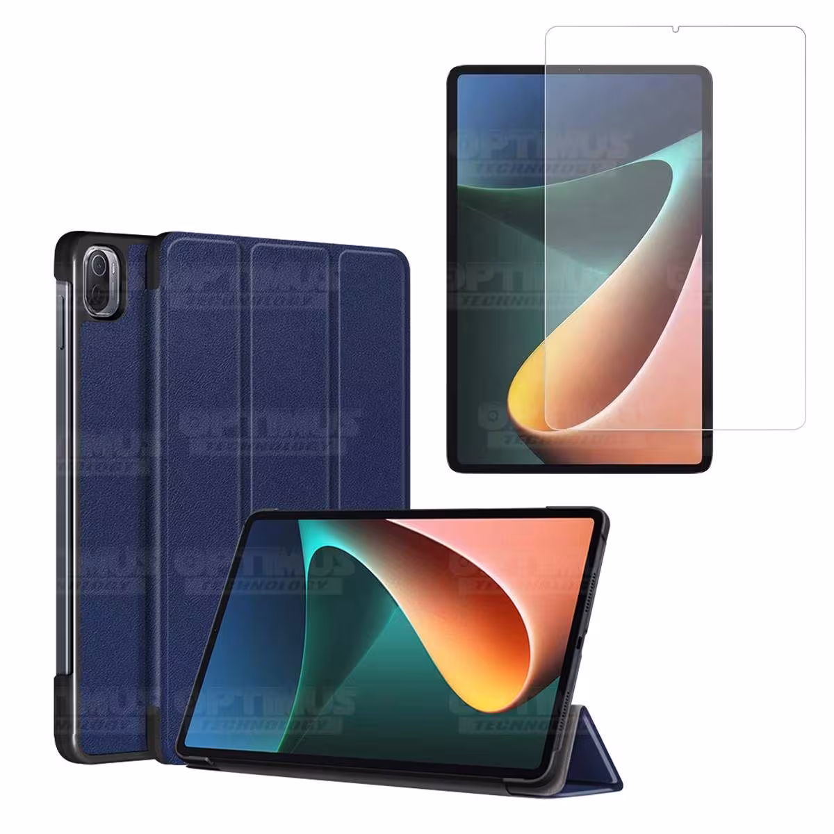 Kit Vidrio Cristal Templado Y Estuche Case Protector para Tablet Xiaomi Mi Pad 5 | OPTIMUS TECHNOLOGY™ | KT-VTP-ESTA-XMI-MP-5 |